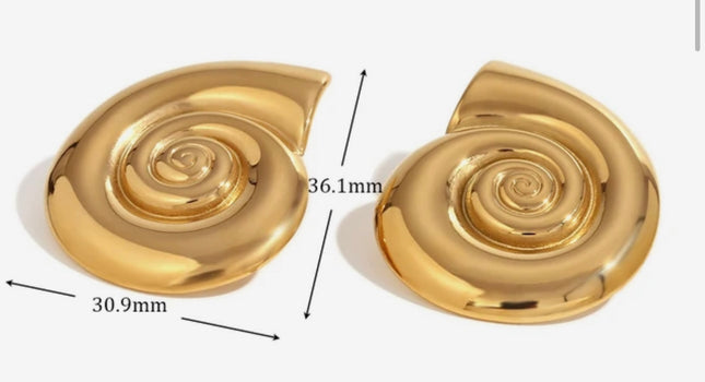 JOYERIA - Aretes de Caracol Simple