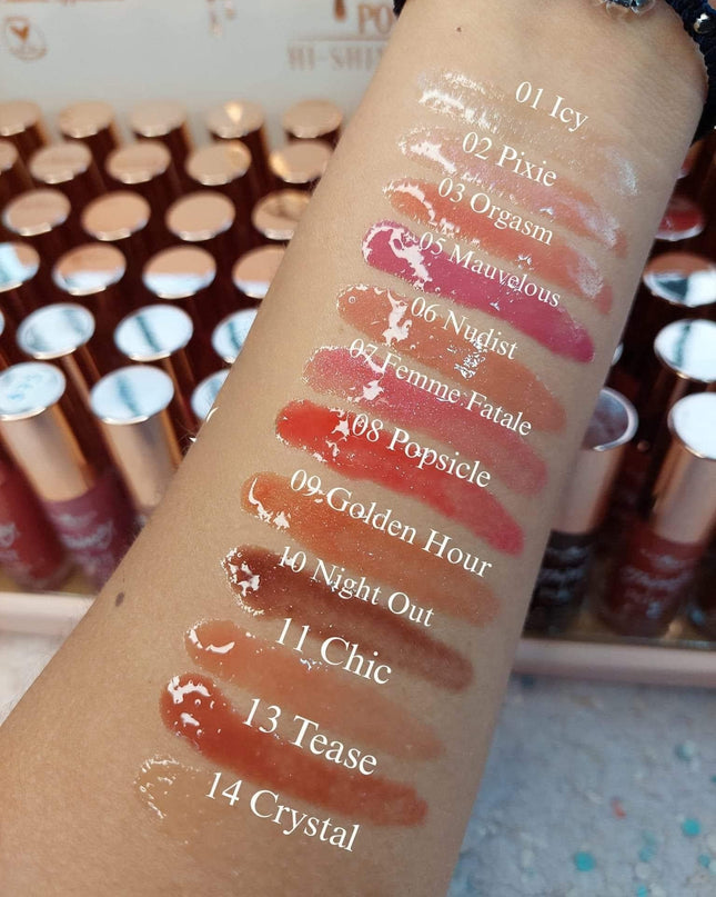 ITALIA DELUXE - THIRSTY POUT / POUT HI-SHINE GLOSS