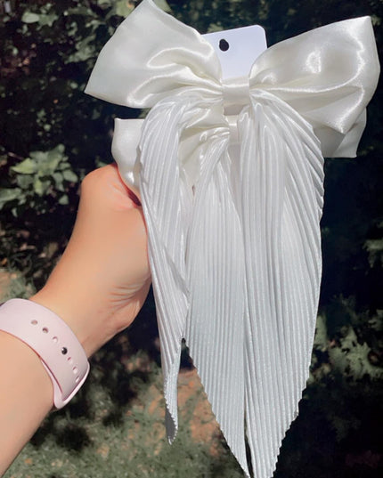 Lazo Coquette - Coleta Larga Satinado (Tamaño Grande) Set de 2pcs