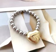 Esferas Plata / Corazón Oro