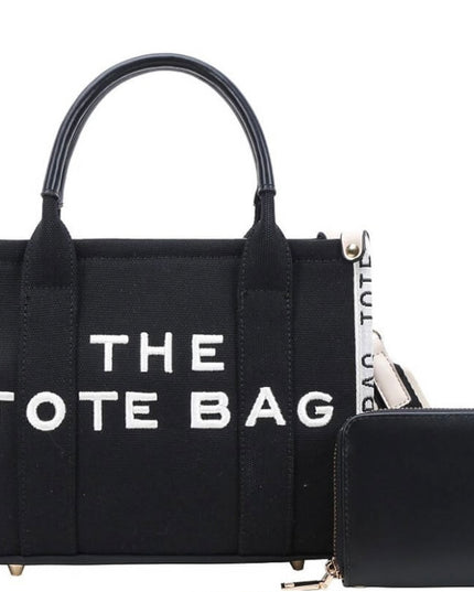 THE TOTE BAG WITH WALLET / INSPIRED BY MARC JACO-BS (BLACK) - SIZE MEDIUM