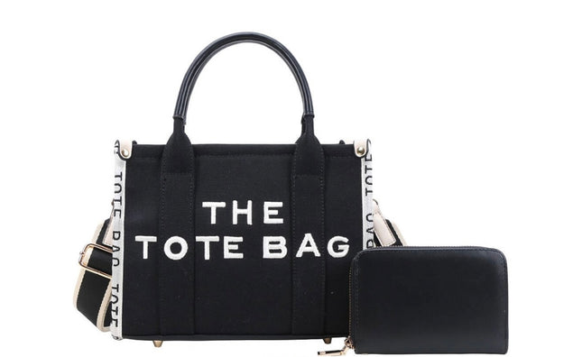 THE TOTE BAG WITH WALLET / INSPIRED BY MARC JACO-BS (BLACK) - SIZE MEDIUM