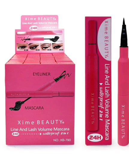 XIME BEAUTY - Eyeliner & Lash Volume Mascara 24hrs Waterproof 2in1