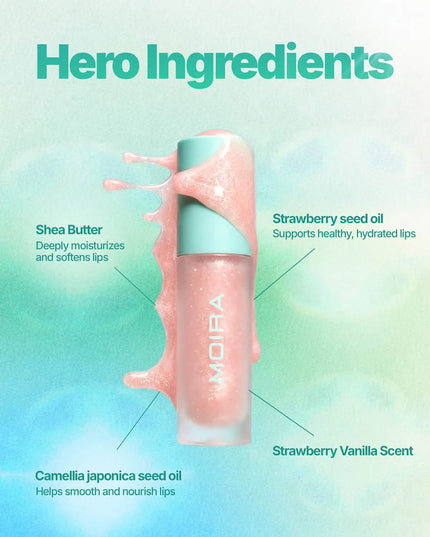 MOIRA - ANGEL LIPGLOSS SATIN CON ACEITE DE STRAWBERRY