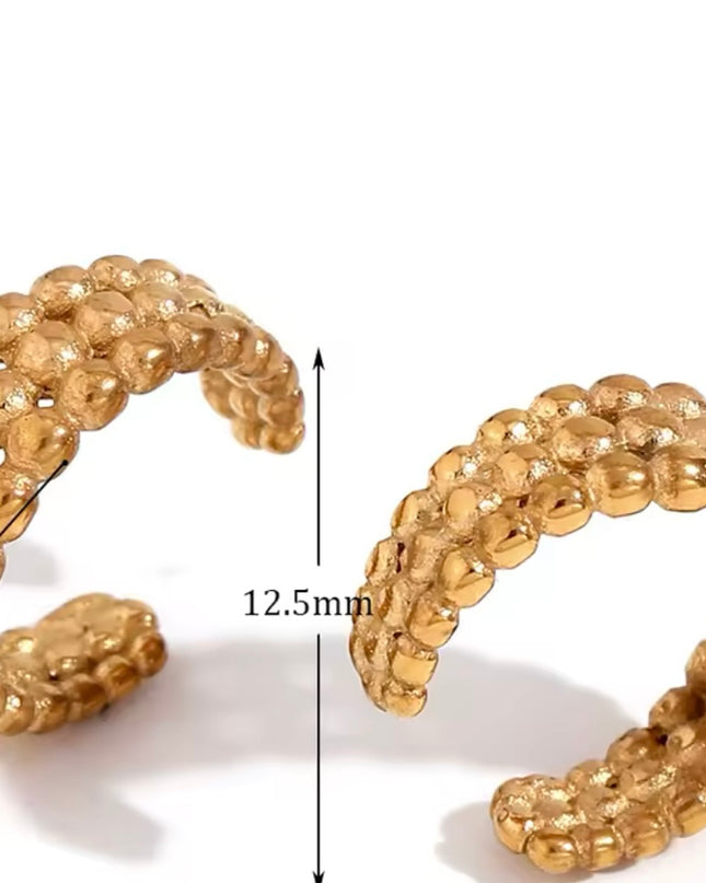 JOYERIA - Clip de Oreja 3 Cuerdas de Cuencas