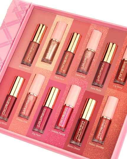 KEVIN & COCO - SET DE 12 LABIALES (MATTE/GLOSS)