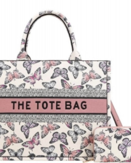 THE TOTE BAG BUTTERFLY WITH WALLET / INSPIRED BY MARC JACO-BS (LIGHT PINK) - SIZE LARGE