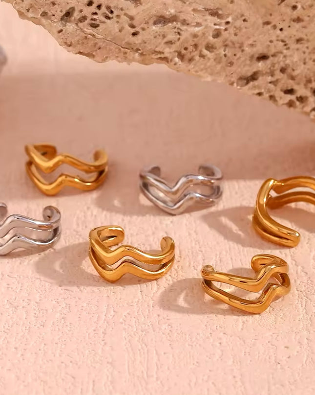 JOYERIA - Clip de Oreja 2 líneas 1pc