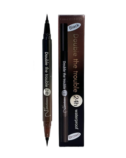XIME BEAUTY - Eyeliner Liquid Double Black & Brown Waterproof 24hrs