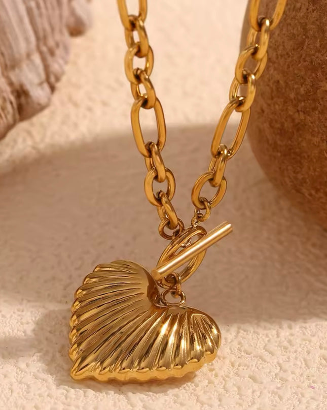 JOYERIA - Collar de Corazón Rasgado 1pc