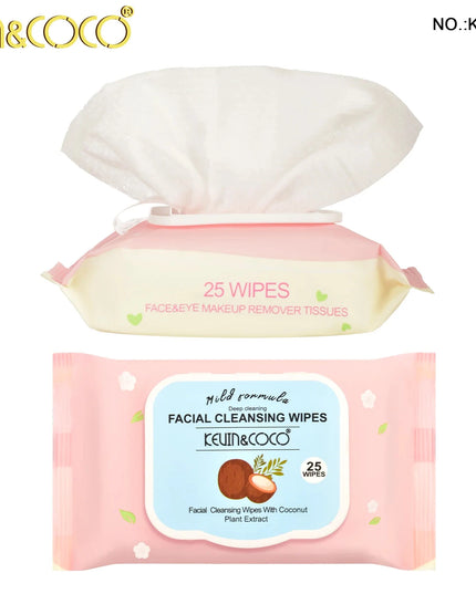 KEVIN & COCO - LIMPIADORA FACIAL CON FORMULA DE LECHE / WIPES 25pcs 🍉🍓🥥