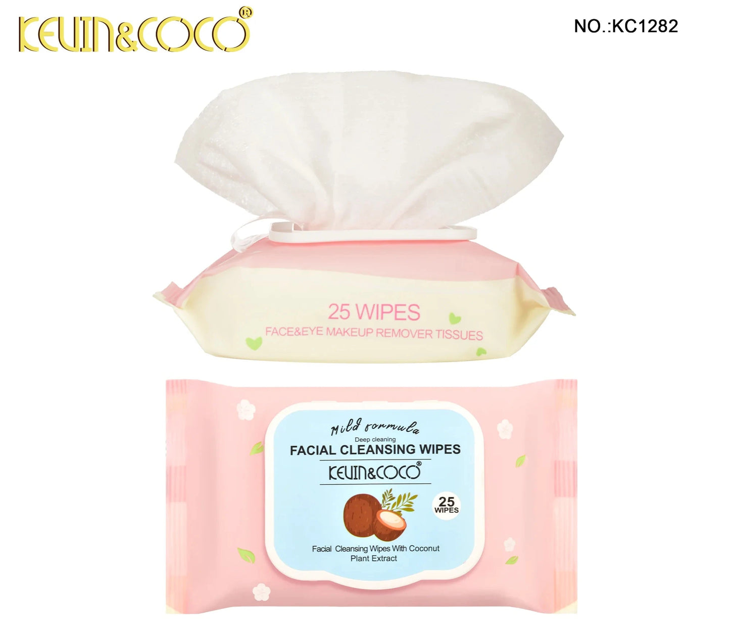 KEVIN & COCO - LIMPIADORA FACIAL CON FORMULA DE LECHE / WIPES 25pcs 🍉🍓🥥