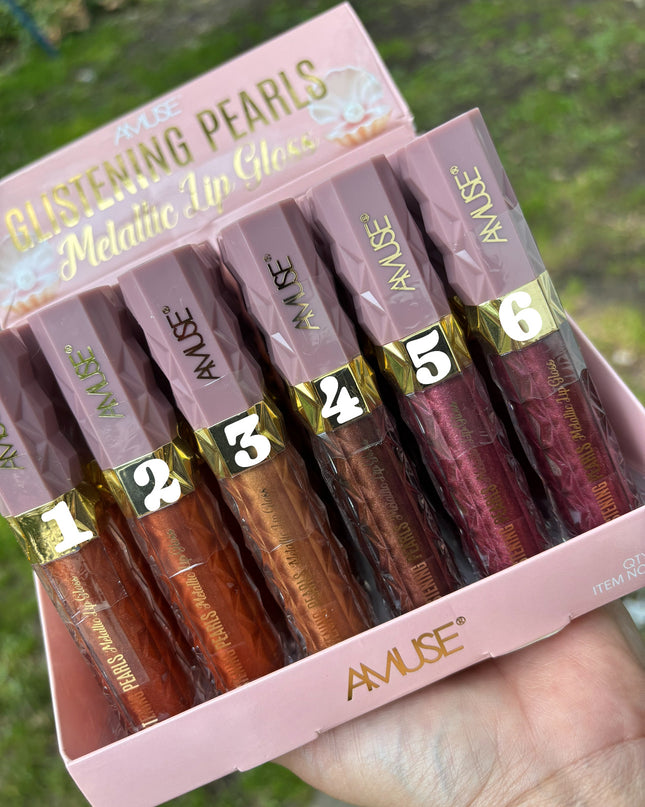 AMUSE - Glistening Pearls Metallic Lip Gloss (MATTE)