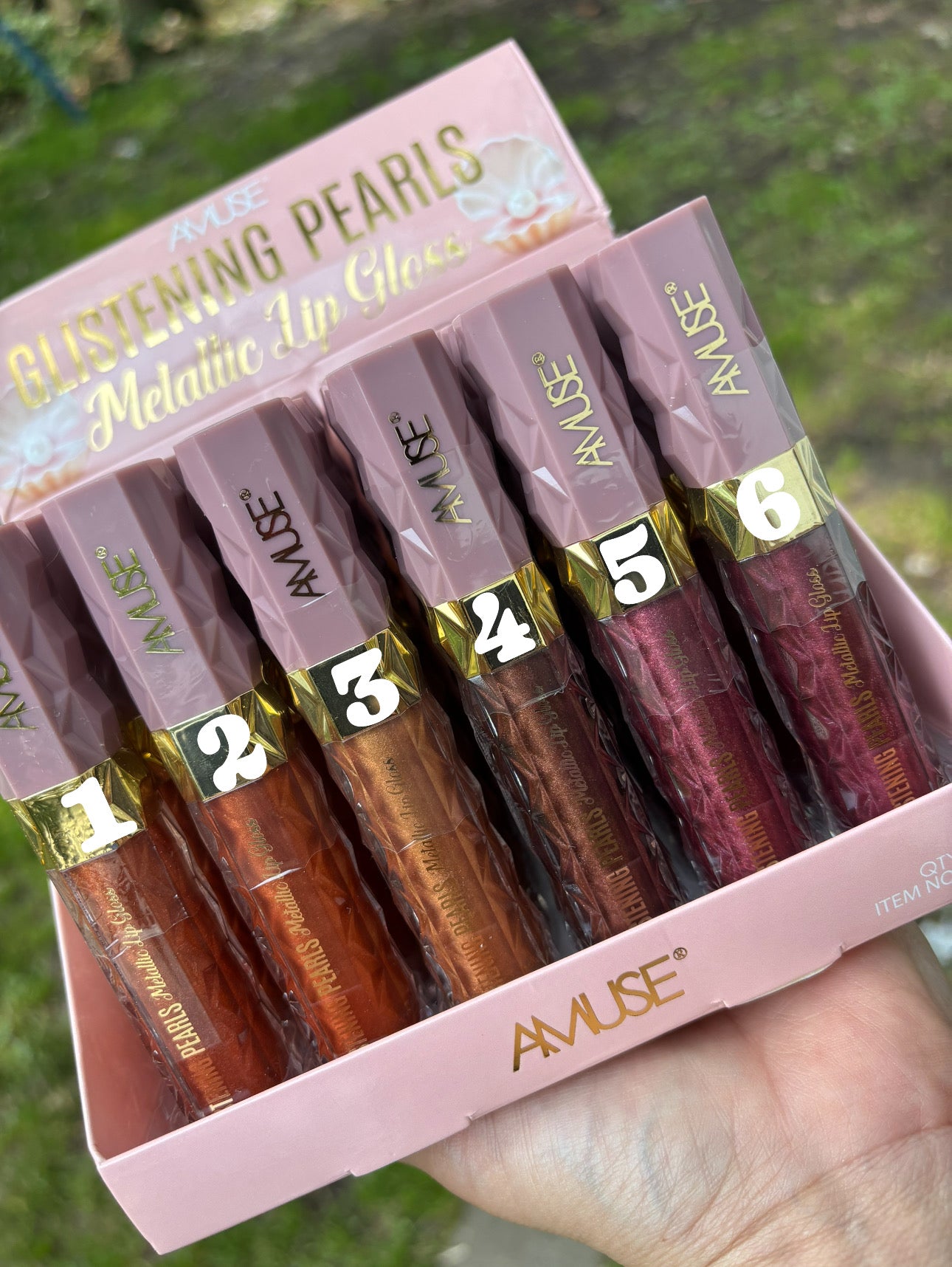AMUSE - Glistening Pearls Metallic Lip Gloss (MATTE)