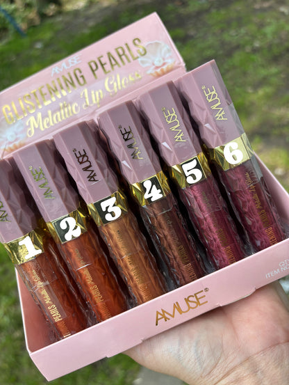 AMUSE - Glistening Pearls Metallic Lip Gloss (MATTE)