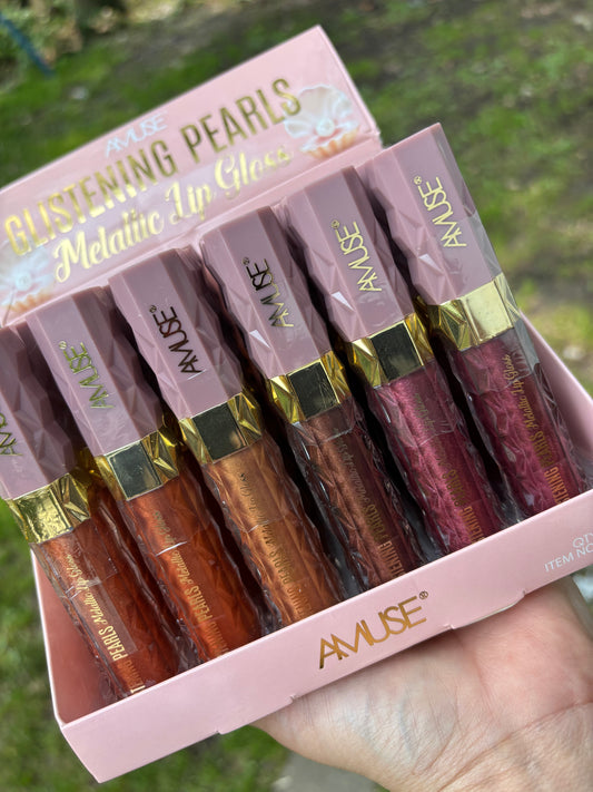 AMUSE - Glistening Pearls Metallic Lip Gloss (MATTE)