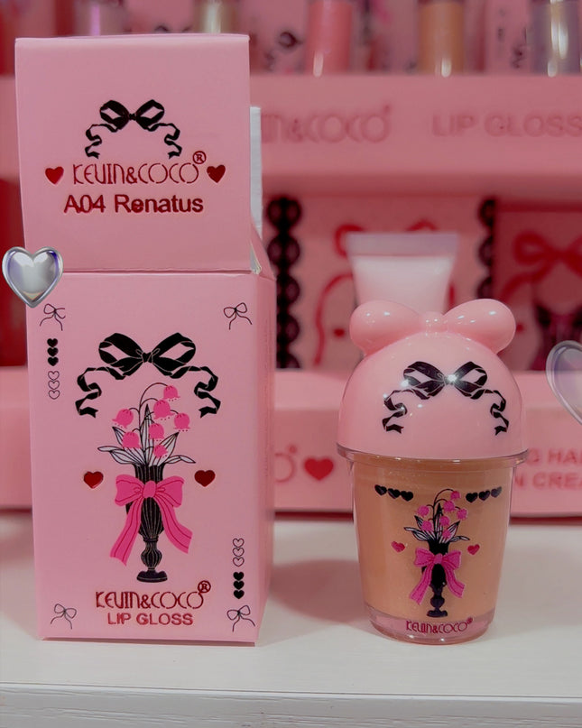 KEVIN & COCO - 🎀Lipgloss  Coquette🎀 with Small Glitter