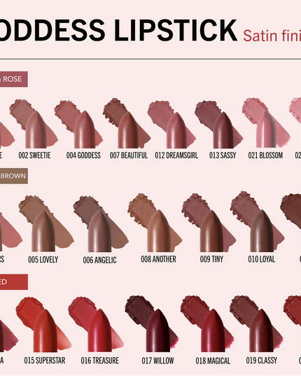 MOIRA - LIP GODDESS LIPSTICK (Satinado)