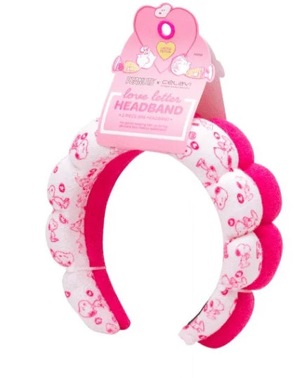 SNOOPY - HeadBand Spa (White + Hot Pink) 2pcs