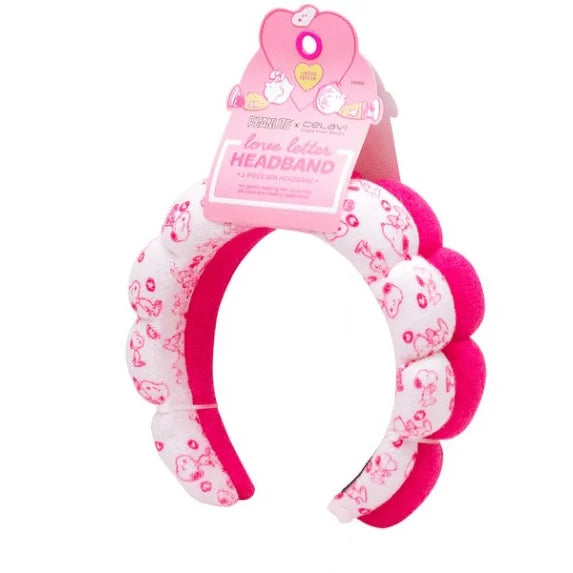 SNOOPY - HeadBand Spa (White + Hot Pink) 2pcs