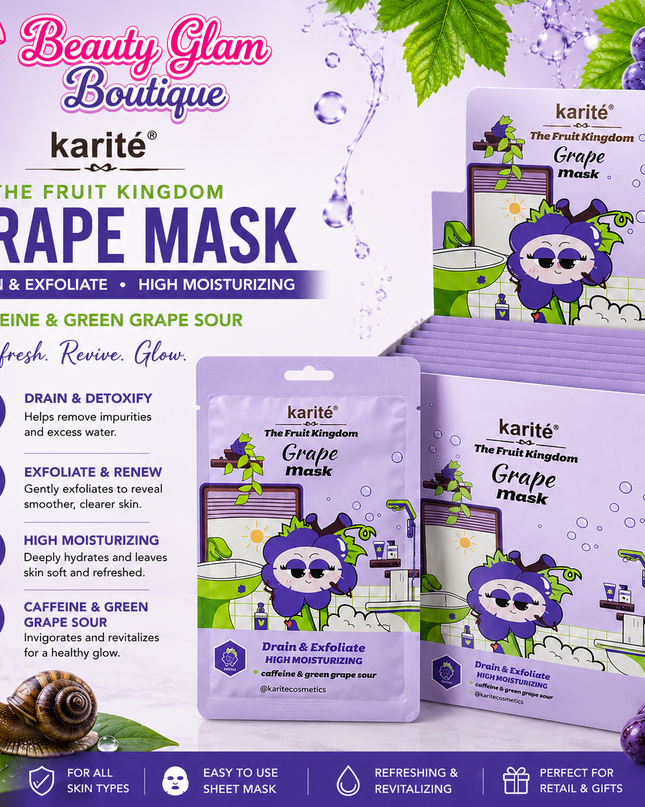 GIRLY’s - KARITÉ MASCARILLA INTENSIVA REPARADORA DE UVA Y CAFEÍNA 🍇