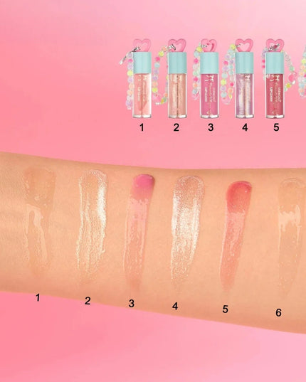 KEVIN AND COCO - WHISPER LIPGLOSS C/GLITTER CON PULSERA 💖✨