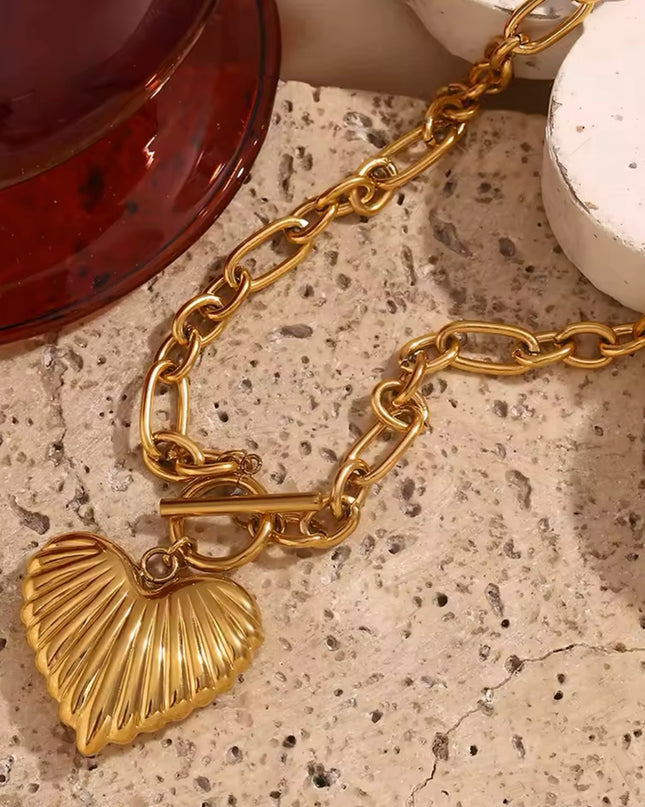 JOYERIA - Collar de Corazón Rasgado 1pc