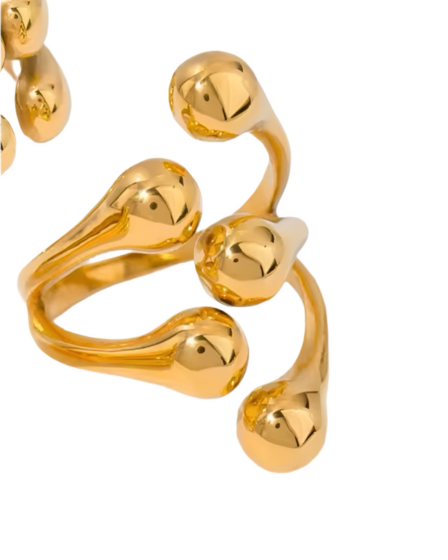 JOYERIA - Sortija 5 Ovals (Ajustable) 1pc