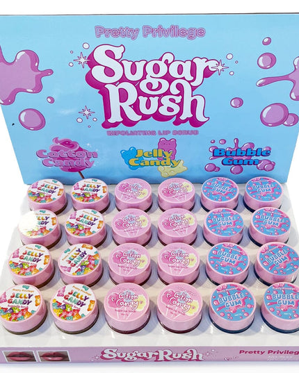 SUGAR RUSH EXFOLIATING LIP SCRUB JELLY CANDY BUBBLE GUM 🍭🎀