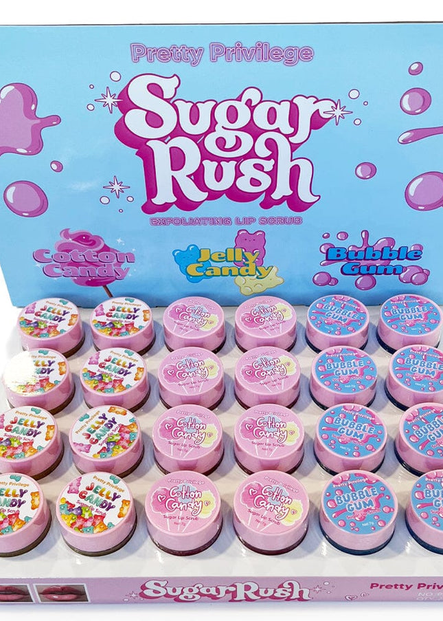 SUGAR RUSH EXFOLIATING LIP SCRUB JELLY CANDY BUBBLE GUM 🍭🎀