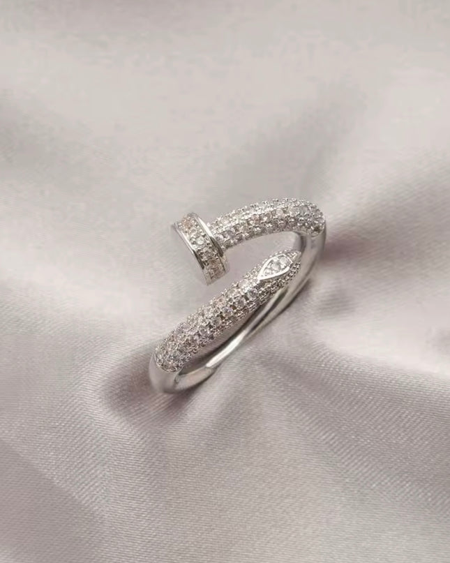 JOYERIA - Sortija Clavo en forma de Serpiente (Ajustable) 1pc