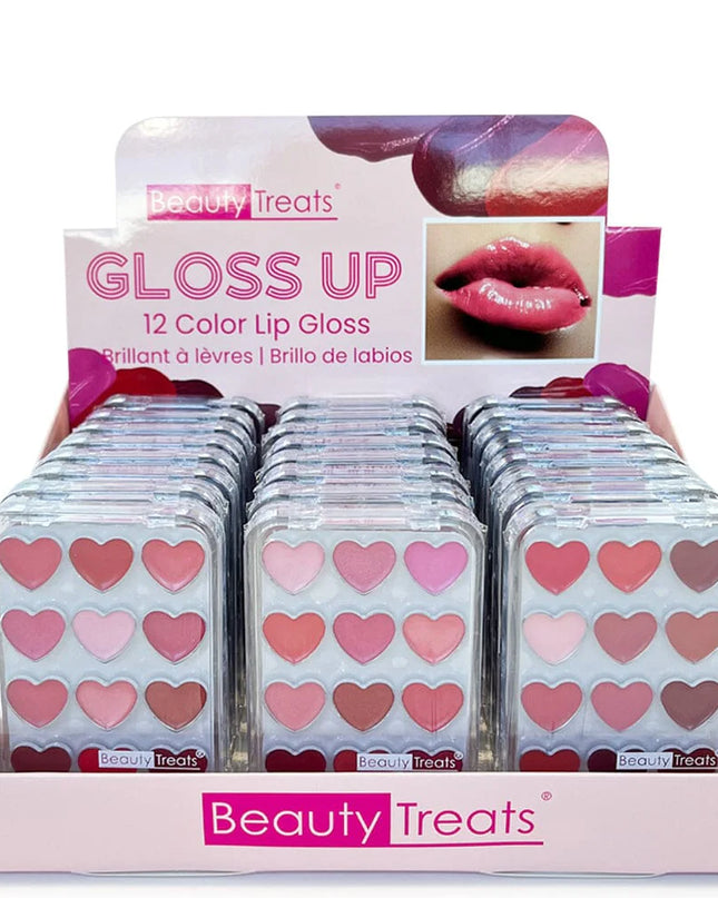 BEAUTY TREATS - Gloss Up 12 Color Heart Lipgloss ❤️