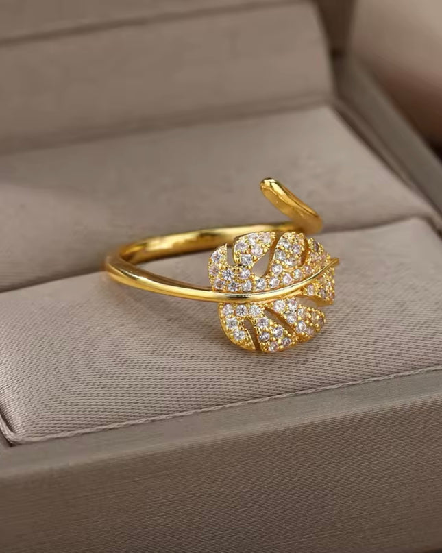 JOYERIA - Sortija de Hoja 1pc