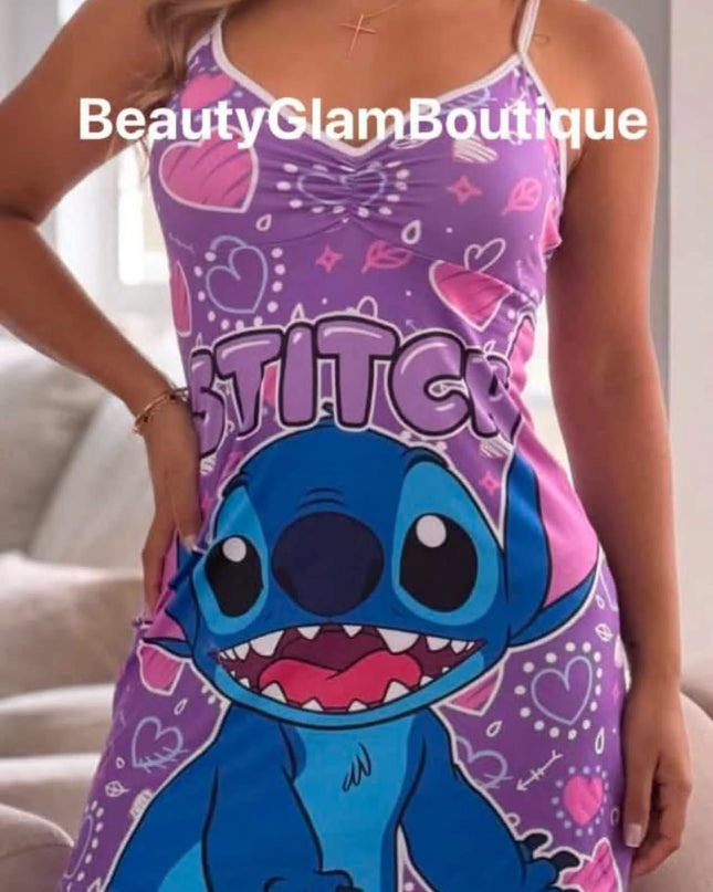 PIJAMA - HAPPY STICHH BATA 💙💜