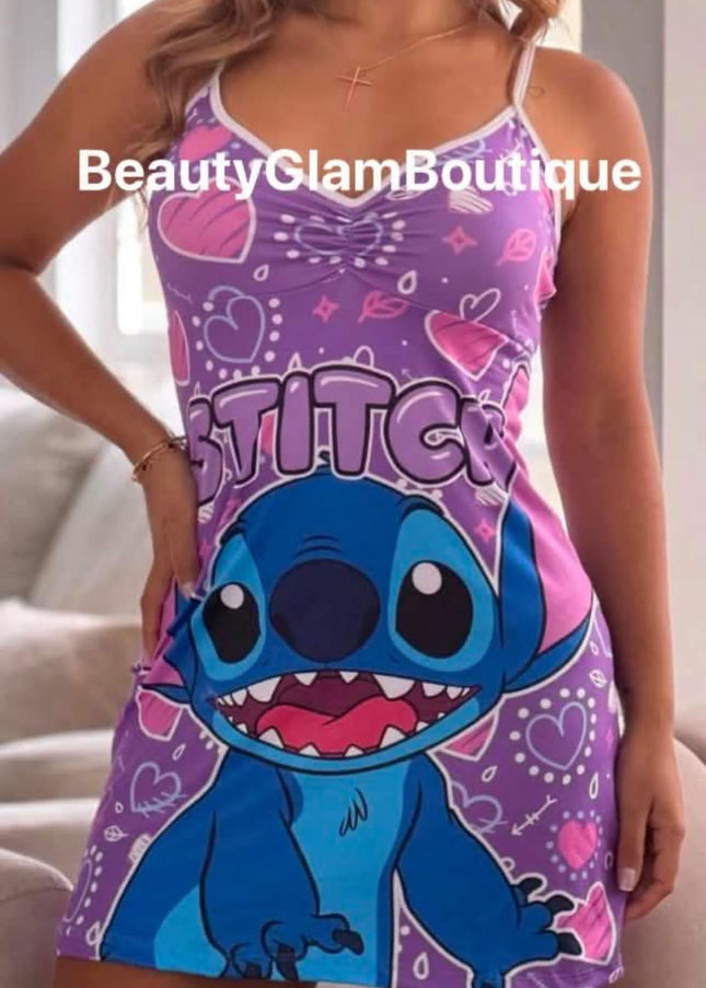 PIJAMA - HAPPY STICHH BATA 💙💜