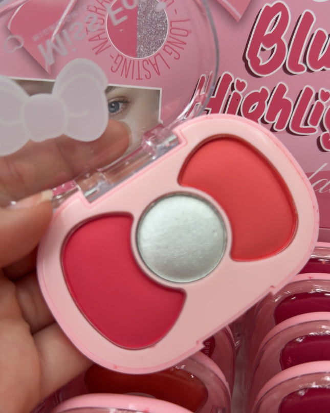GIRLY’s - Paleta HK de Lazo Blush e Iluminador 🎀