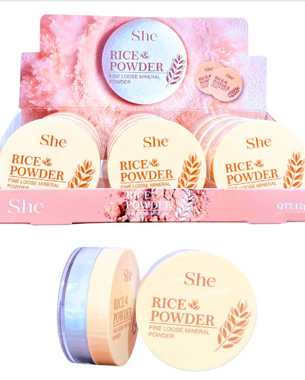 S.HE - Rice Powder Fine Loose Mineral Powder 🍚