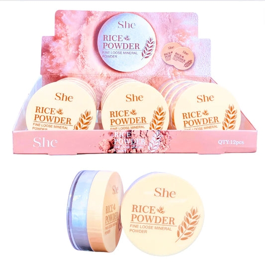 S.HE - Rice Powder Fine Loose Mineral Powder 🍚