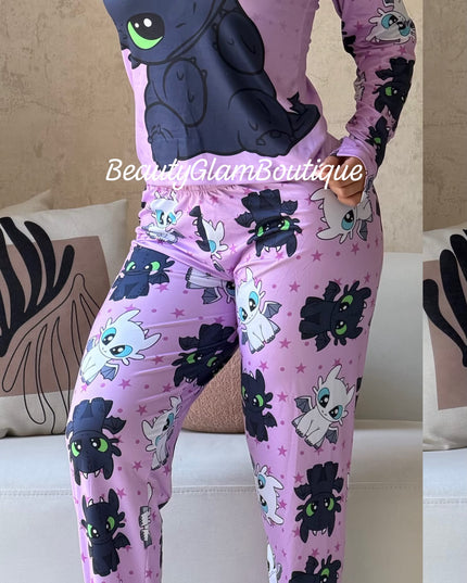 PIJAMA - CHIMUELO PANTALÓN LARGO 🖤💜