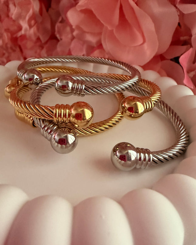 JOYERÍA FINA - Bangle Roscado Espiral (Stainless Steel)