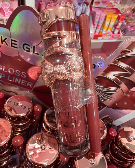 GIRLY’s - COMBO DE LABIAL MATTE + LIP LINER 24Hrs (Brown) 🎀🤎