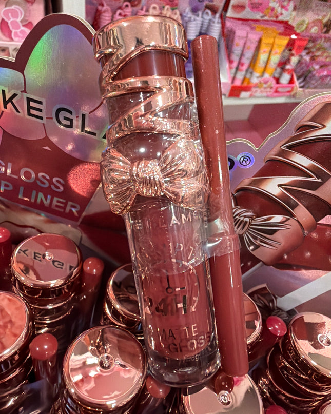 GIRLY’s - COMBO DE LABIAL MATTE + LIP LINER 24Hrs (Brown) 🎀🤎