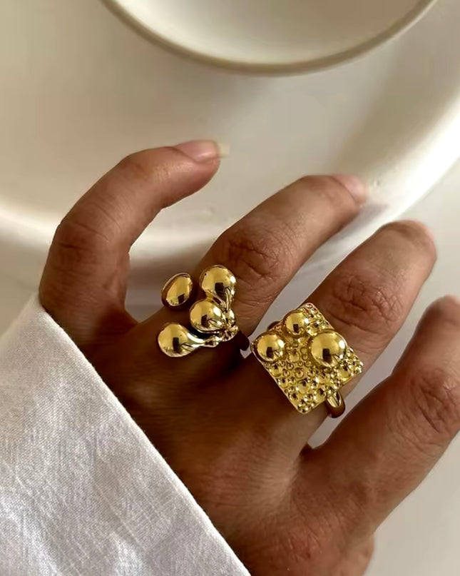 JOYERIA - Sortija 4 Ovals (Ajustable) 1pc