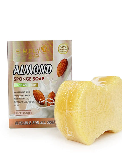 SIMPLY BELLA - ALMOND SPONGE SOAP 🧼🥛