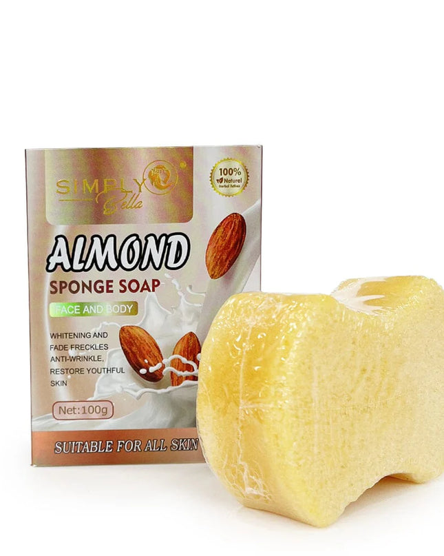 SIMPLY BELLA - ALMOND SPONGE SOAP 🧼🥛