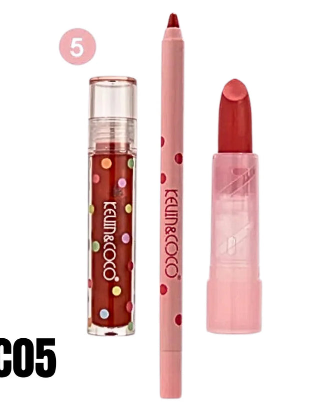KEVIN & COCO - Sour Candy (Lip Liner + Lipstick + Liquid Lipstick) 3pc 🍭🍬