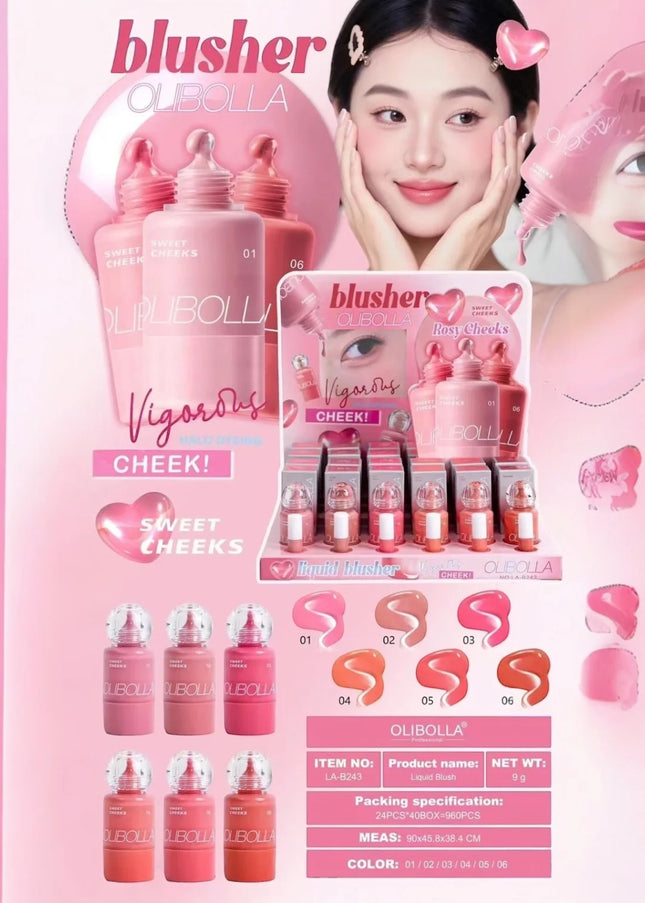 VIGOROUS CHEEK LIQUID BLUSH (High Pigmentation) Luminous ✨