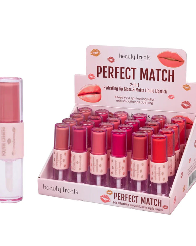 BEAUTY TREATS - Perfect Match 2in1 Hydrating Lipgloss and Matte Liquid Lipstick 💄
