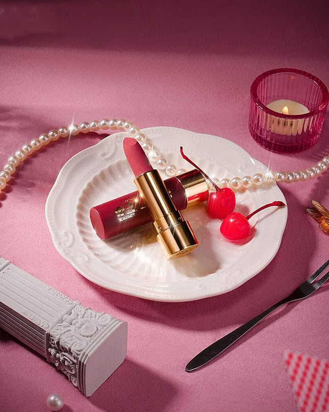 KEVIN & COCO - PINK FLOWERS VELVET LIPSTICK 💄🌹