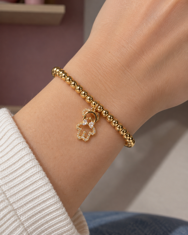 PULSERA DE OSO ADIAMANTADO 🧸💎 STAINLESS STEEL